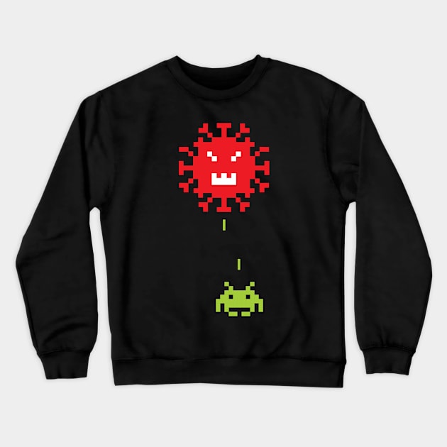 Virus Invaders Crewneck Sweatshirt by Sauher